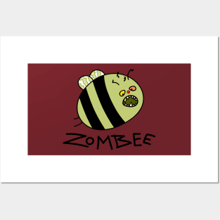 Halloween zombie bee Posters and Art